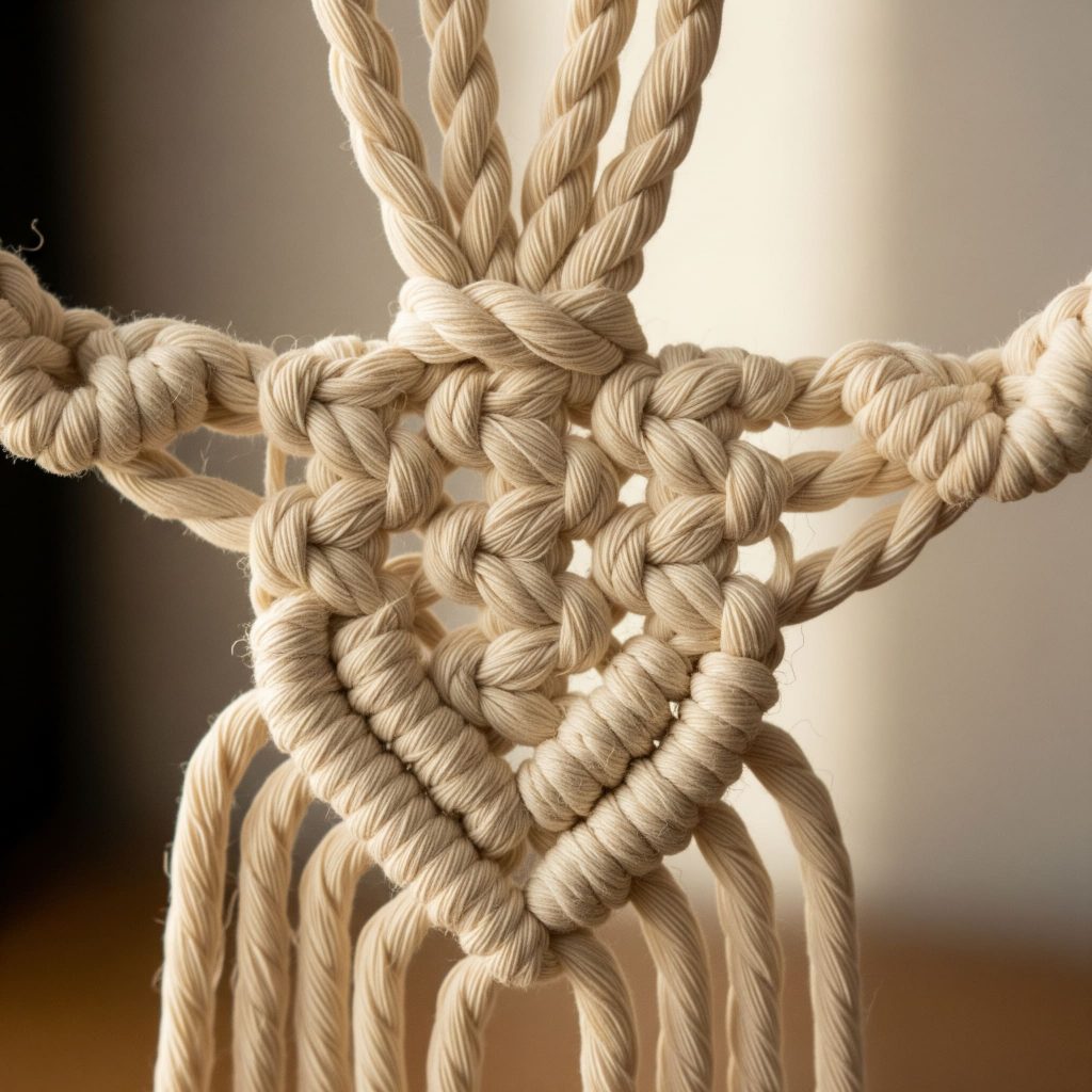 Nudo alondra de macramé
